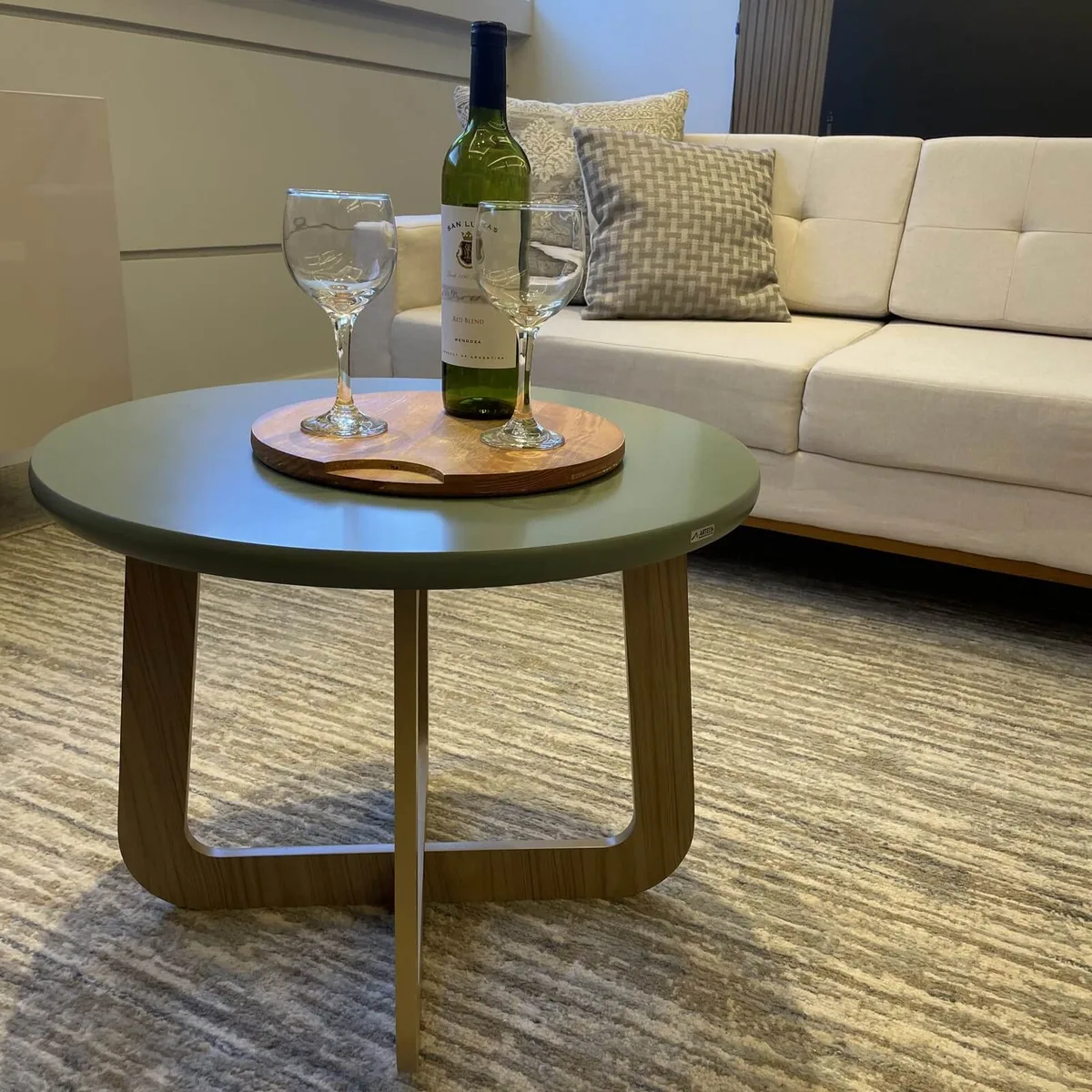 Mesa de Centro Jasmin - Menta C / Carvalho - 9 - Móveis Curitiba | Moveirama