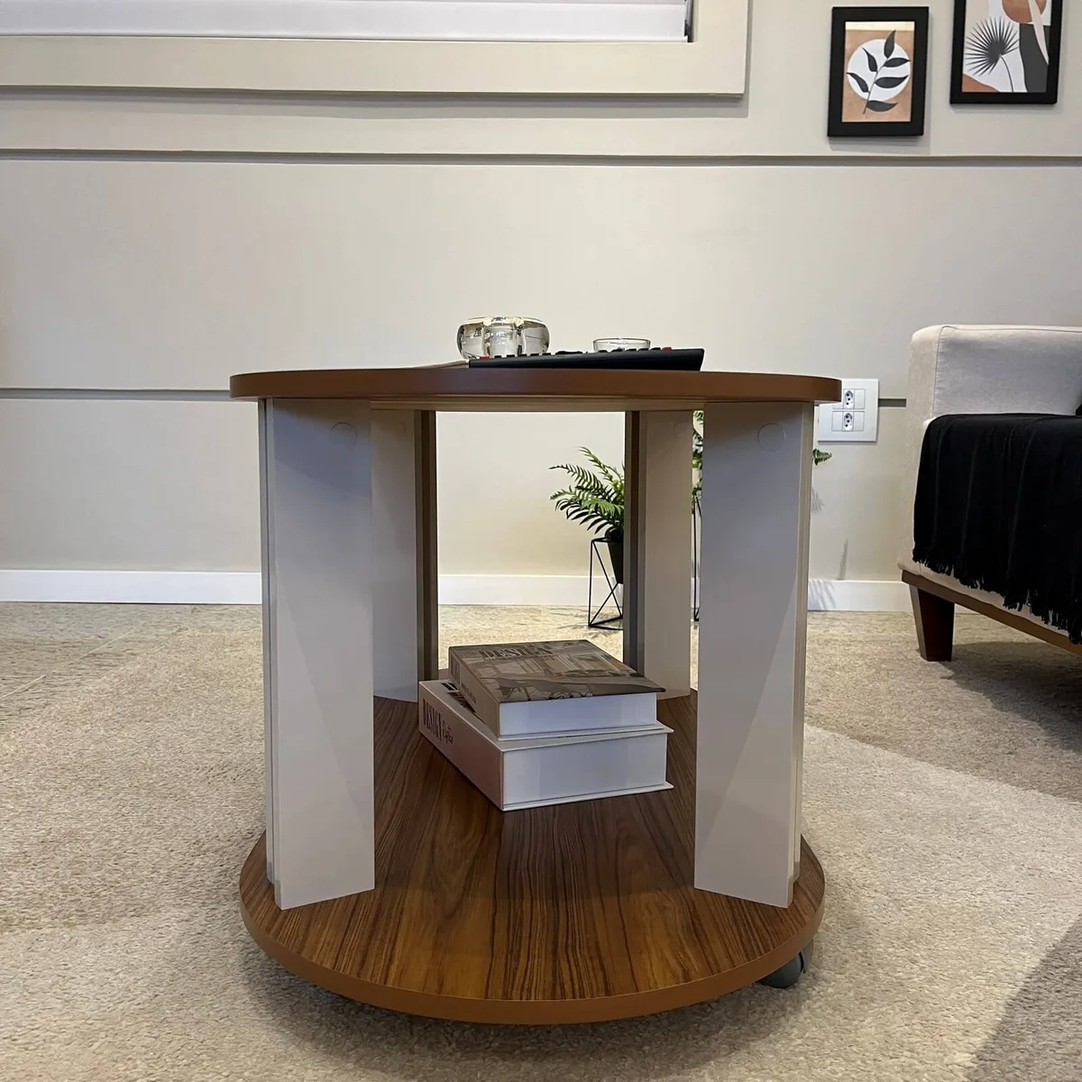 Mesa de Centro Mundi - Cedro C / Off White - 6 - Móveis Curitiba | Moveirama