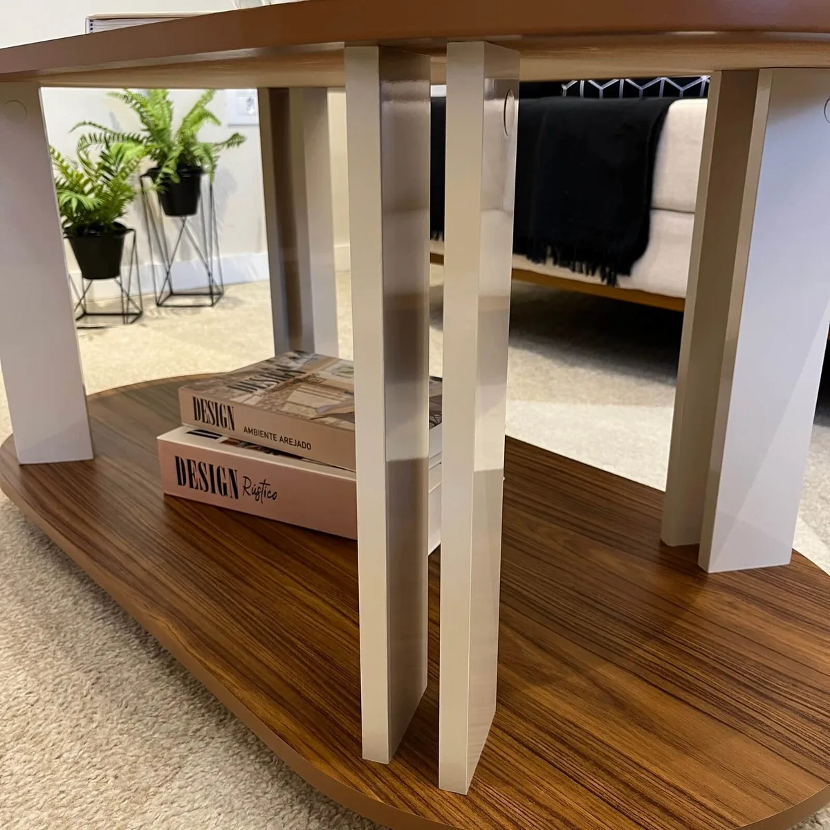 Mesa de Centro Mundi - Cedro C / Off White - 7 - Móveis Curitiba | Moveirama
