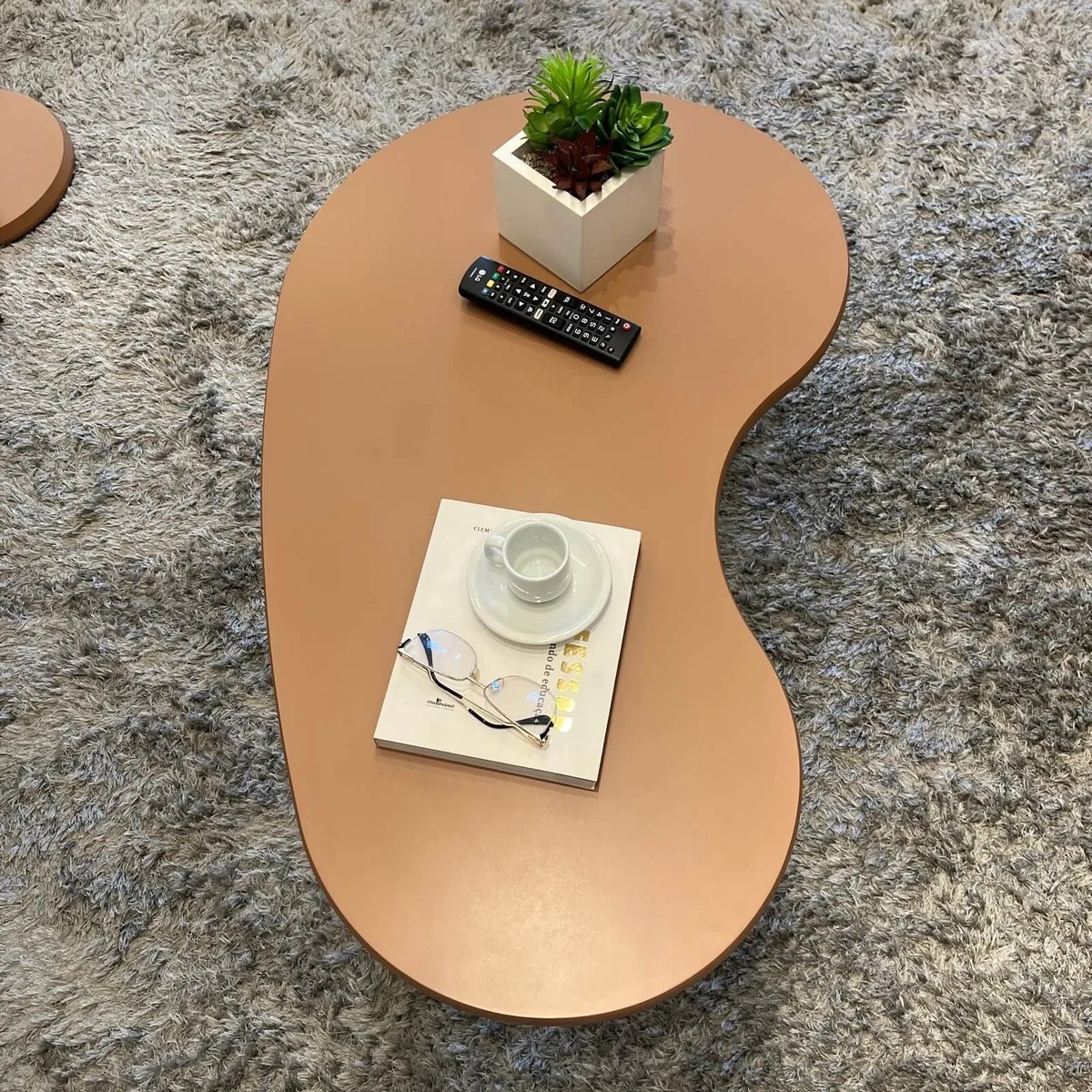 Mesa de Centro Organica - Terracota - 3 - Móveis Curitiba | Moveirama