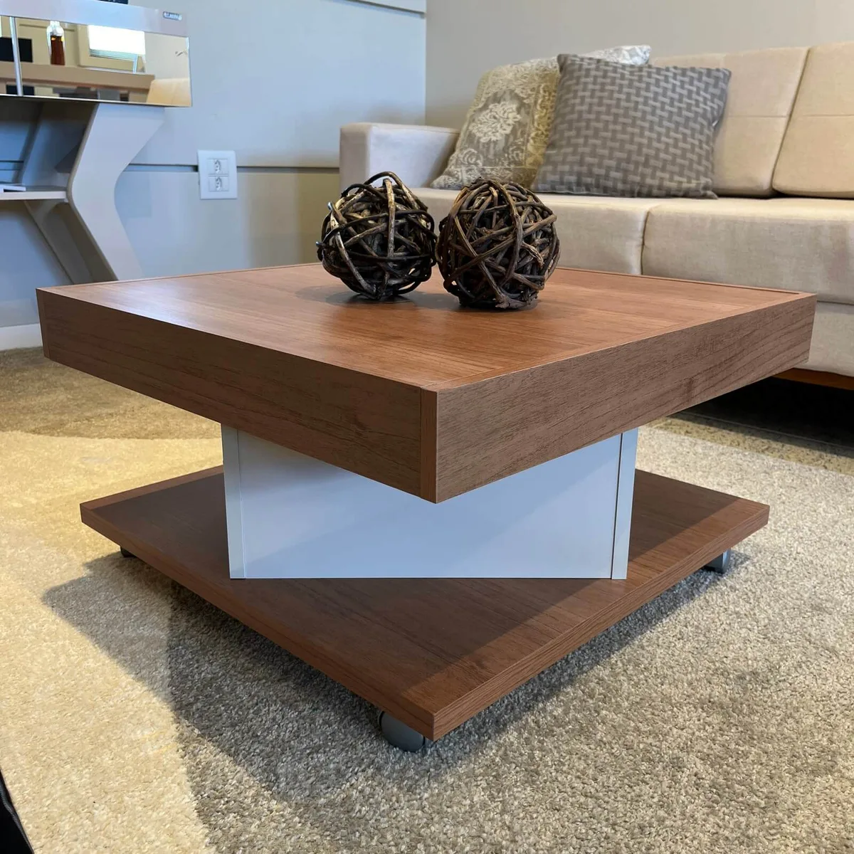 Mesa de Centro Saara - Cinamomo C / Off White - 5 - Móveis Curitiba | Moveirama