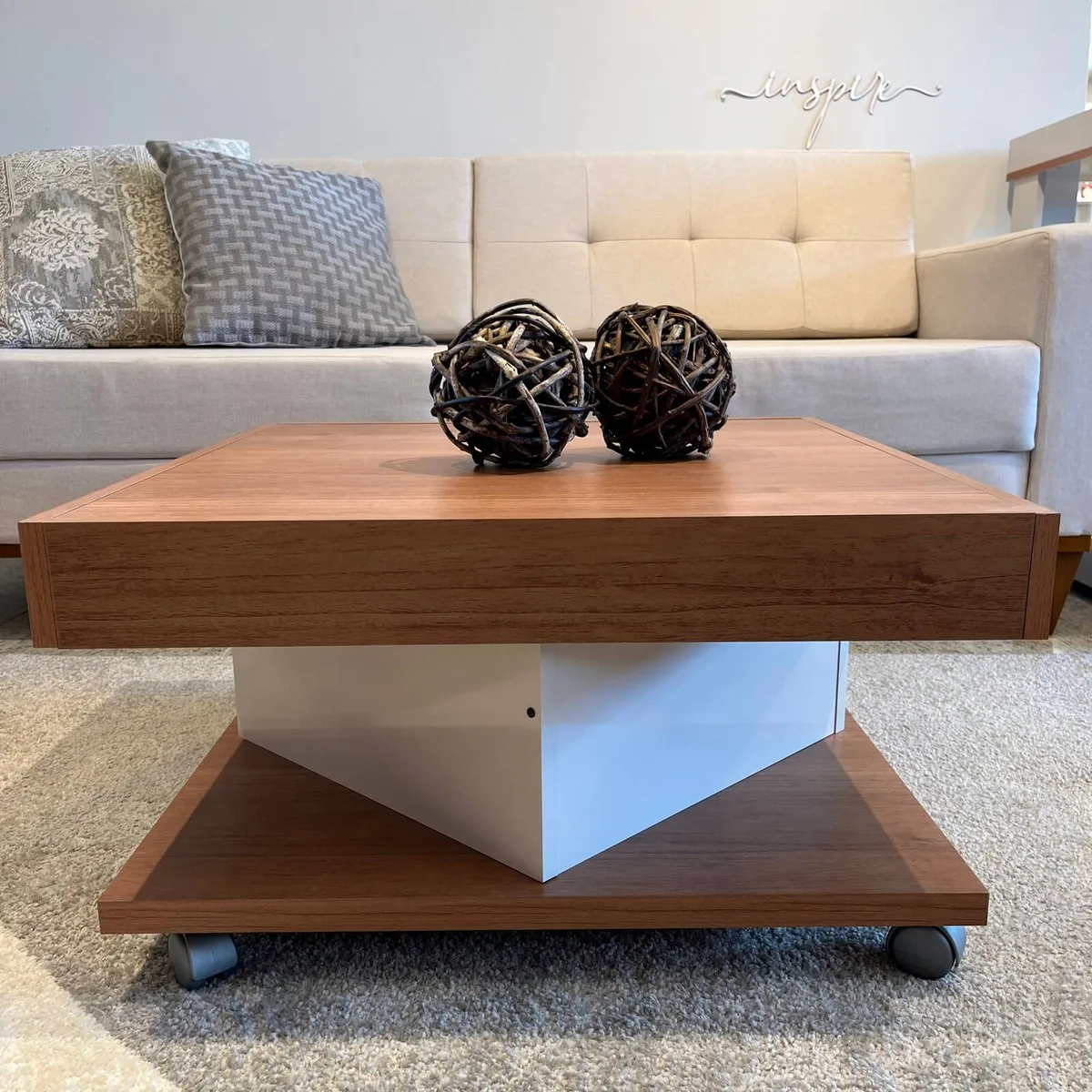 Mesa de Centro Saara - Cinamomo C / Off White - 6 - Móveis Curitiba | Moveirama