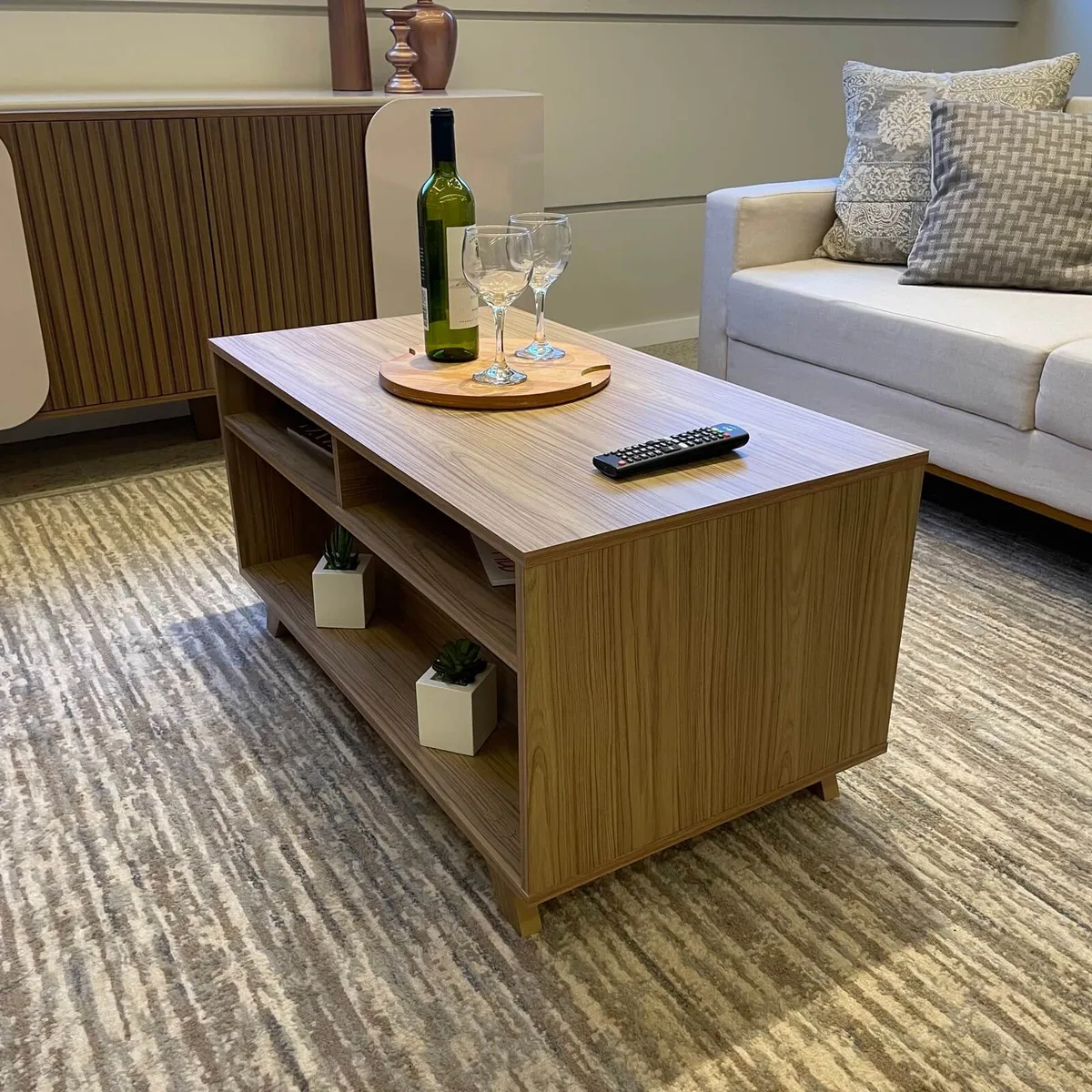 Mesa de Centro Trama - Carvalho - 10 - Móveis Curitiba | Moveirama