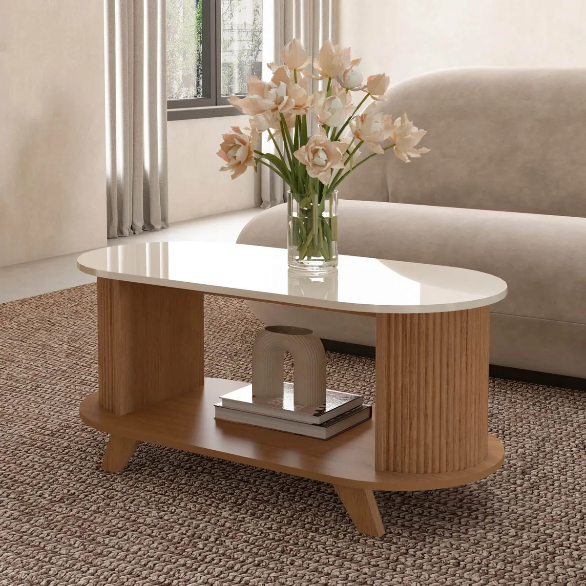 Mesa de Centro Vivaldi - Cinamomo C / Off White