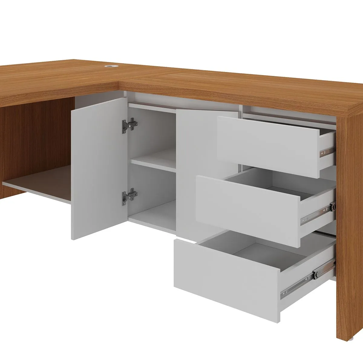 Mesa Chefia - Y37 - Freijó/Branco