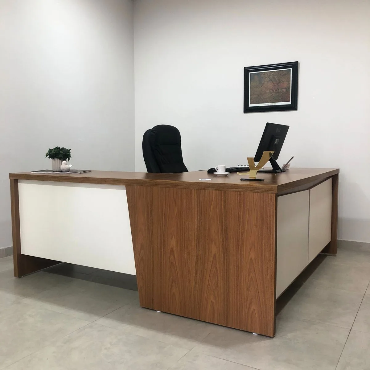 Mesa Chefia - Y37 - Freijó/Branco