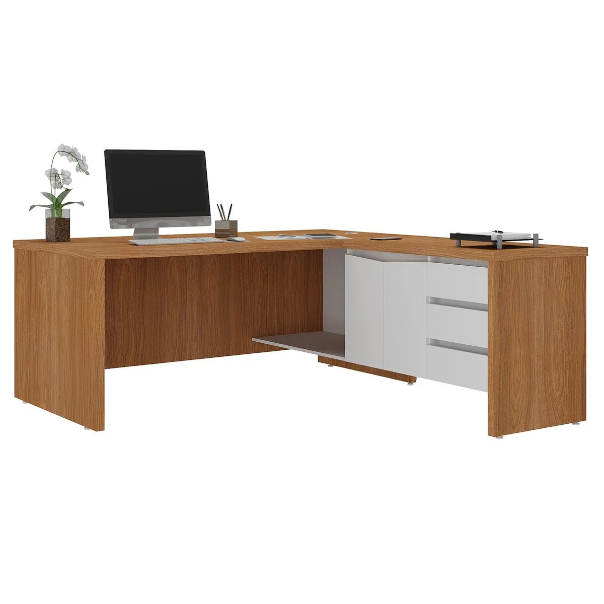 Mesa Chefia - Y37 - Freijó/Branco