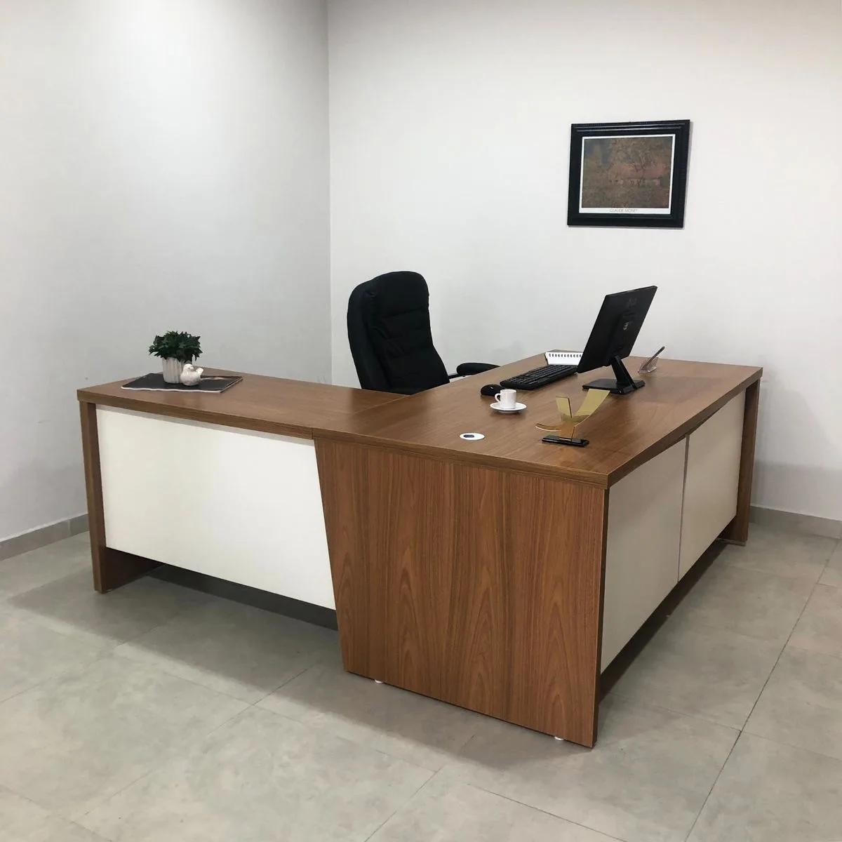 Mesa Chefia - Y37 - Freijó/Branco