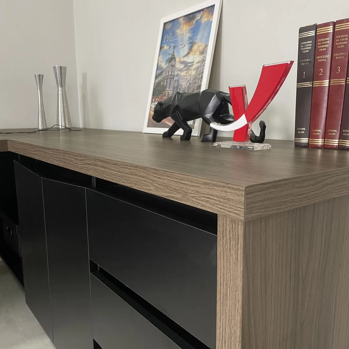 Mesa Chefia - Y37 - Nogal/Preto