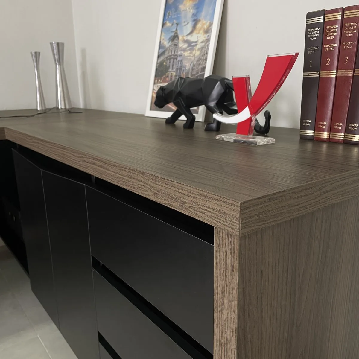 Mesa Chefia - Y37 - Nogal/Preto