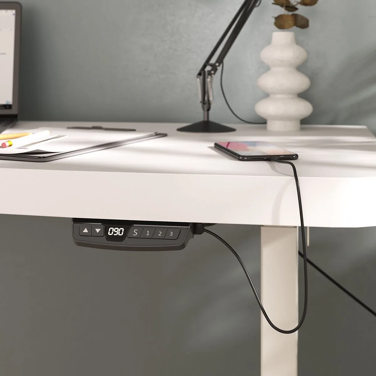 Mesa com Regulagem de Altura Premium - Branco