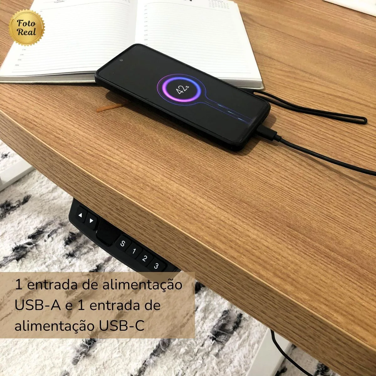 Mesa com Regulagem de Altura Premium - Olmo