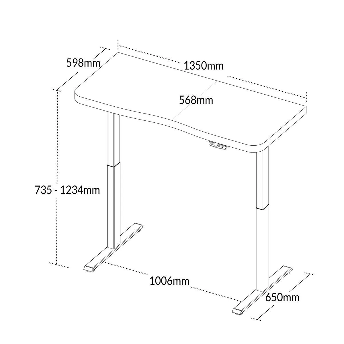 Mesa com Regulagem de Altura Premium - Olmo