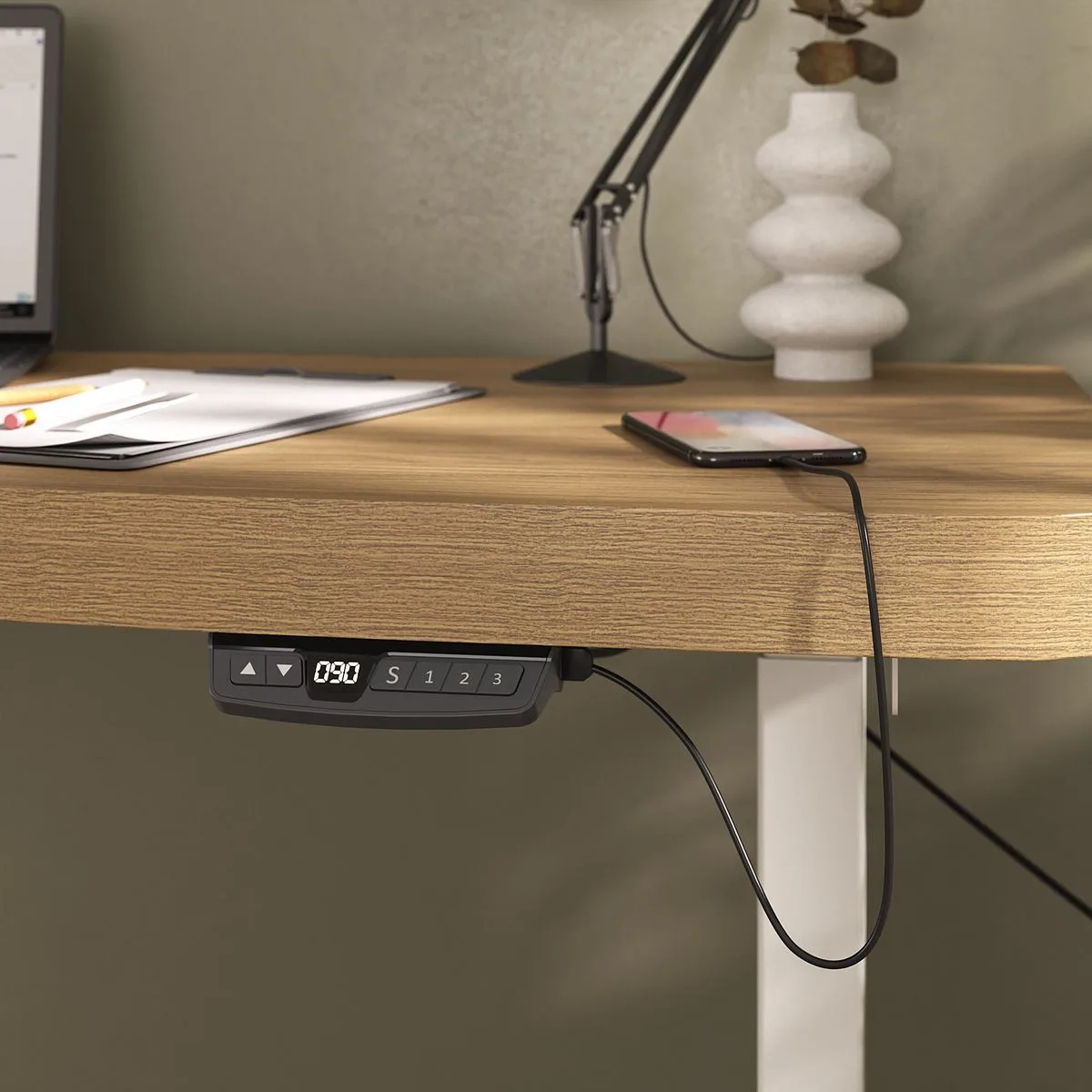 Mesa com Regulagem de Altura Premium - Olmo