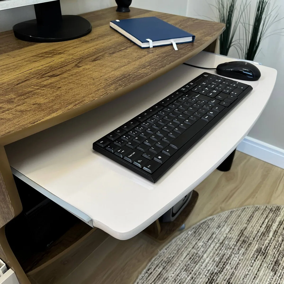 Mesa para Computador 160 - Pinho C / Off White - 6 - Móveis Curitiba | Moveirama