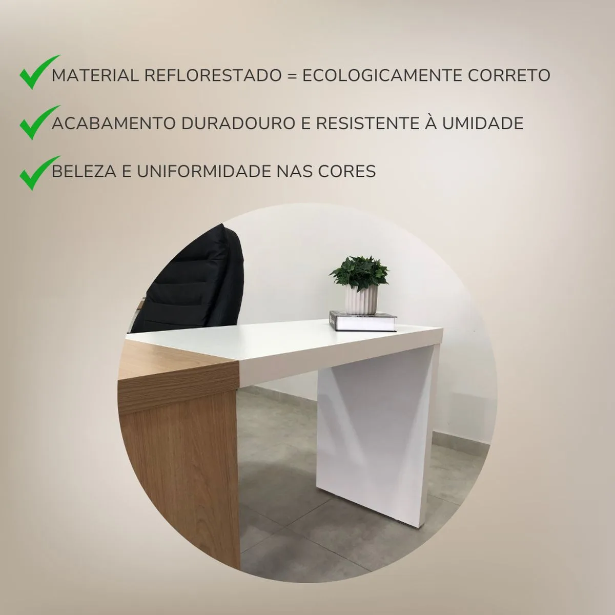 Mesa de Apoio Tamburato 890 - Branco