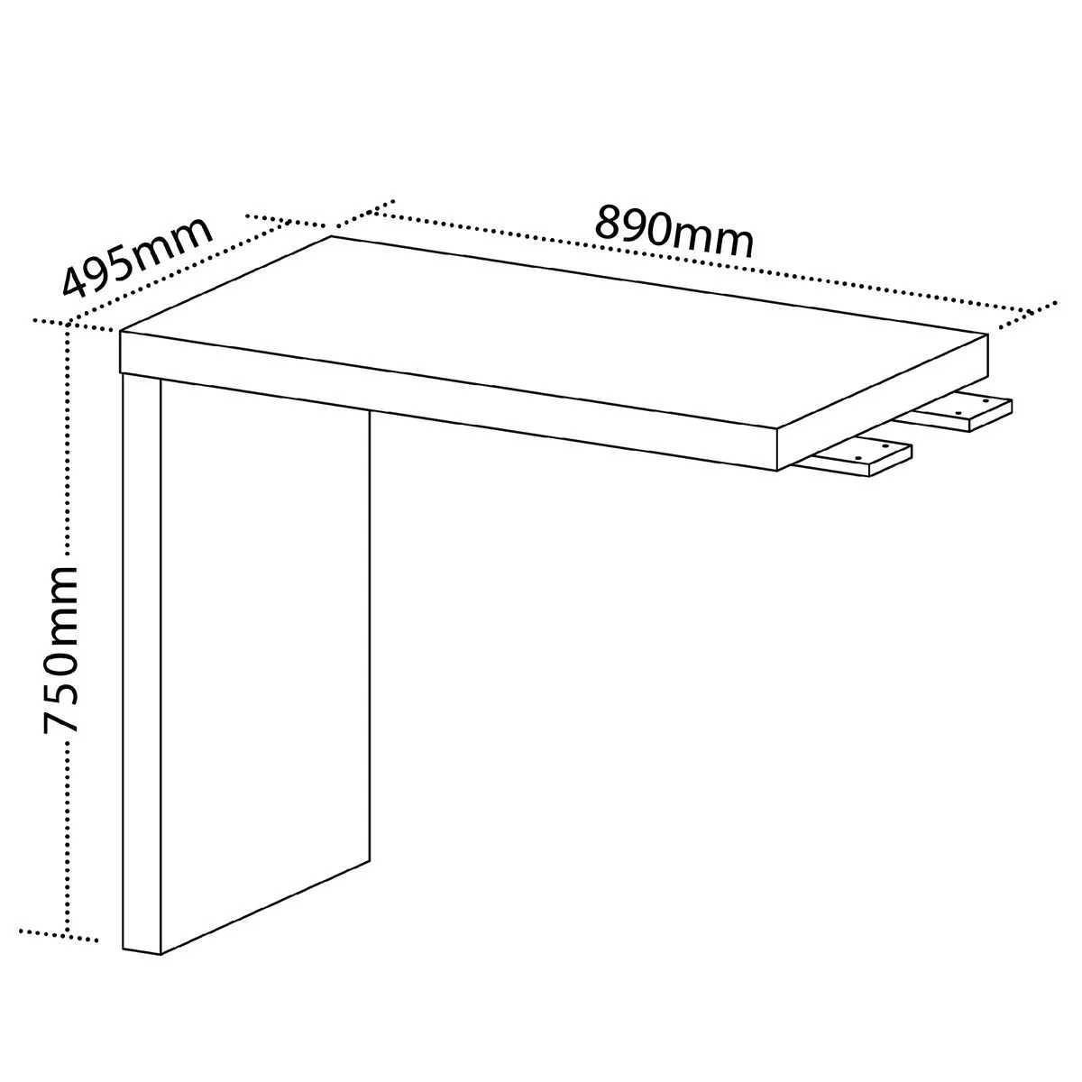 Mesa de Apoio Tamburato 890 - Preto