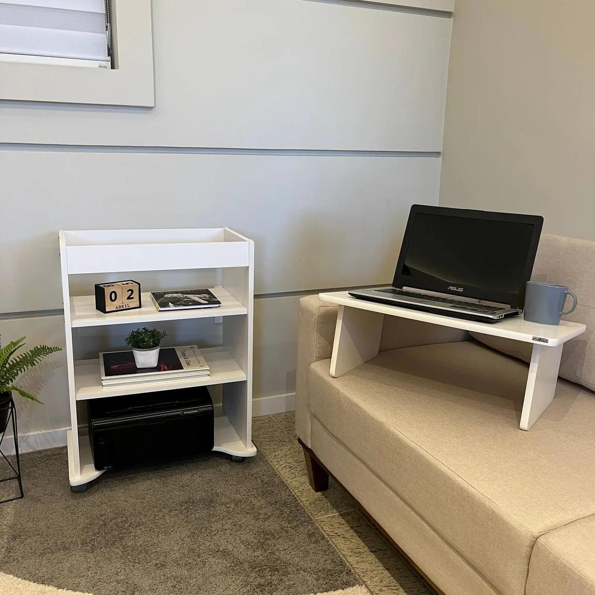 Mesa para Notebook Tampo Portátil - Branco - 5 - Móveis Curitiba | Moveirama