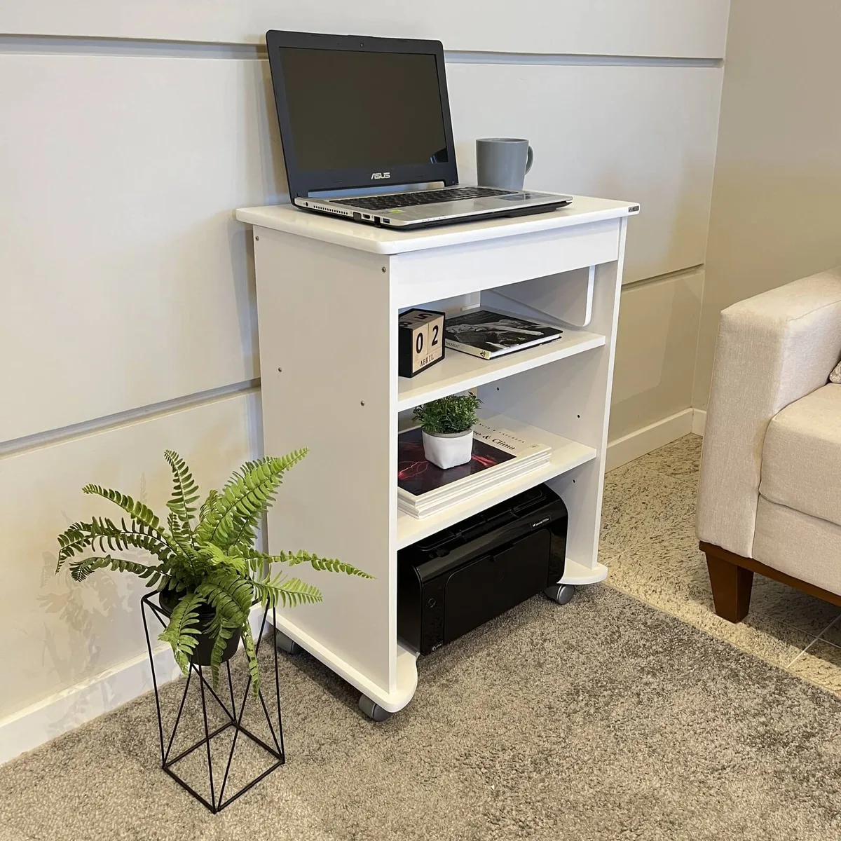 Mesa para Notebook Tampo Portátil - Branco - 7 - Móveis Curitiba | Moveirama