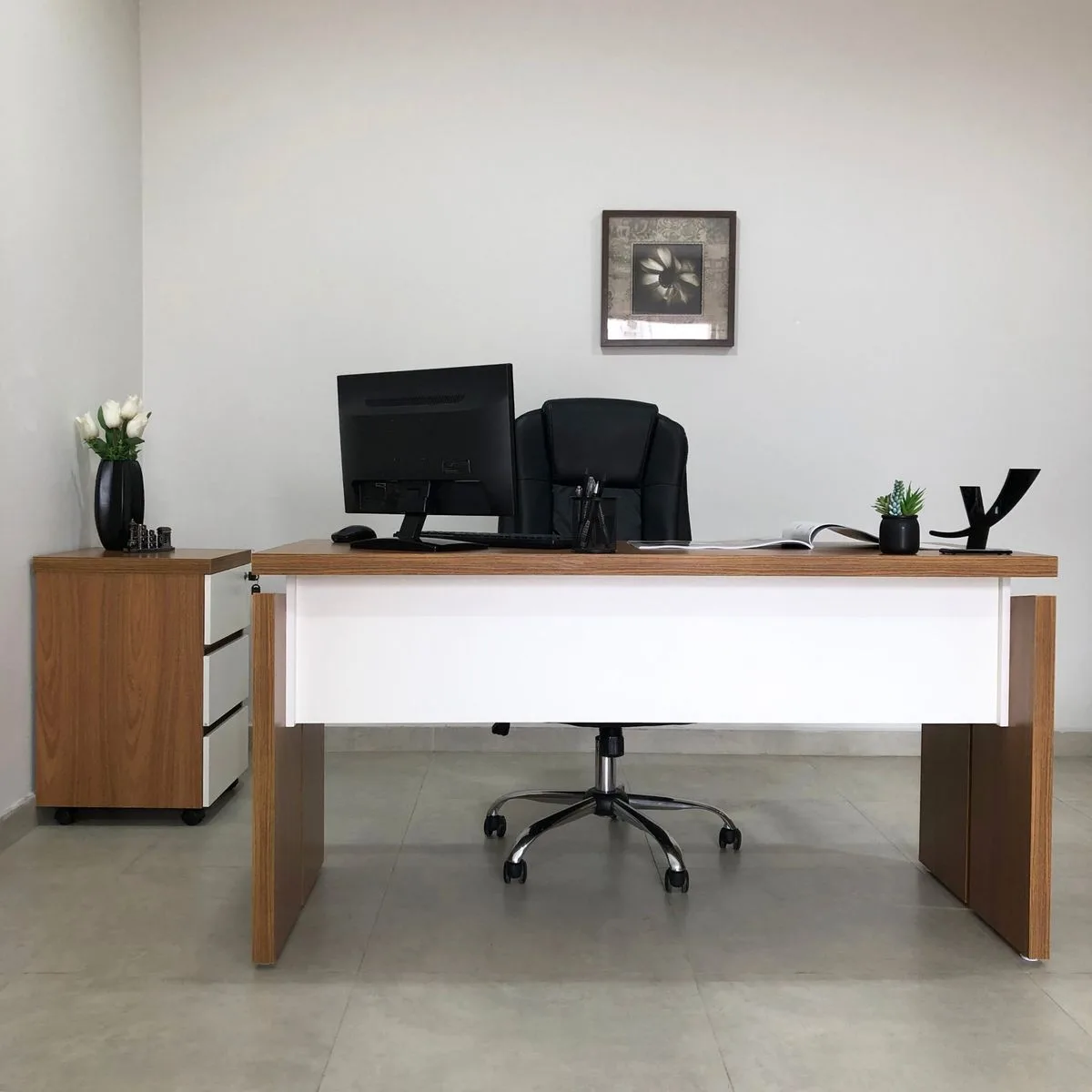 Mesa Operacional 1450 - Y37 - Freijó/Branco