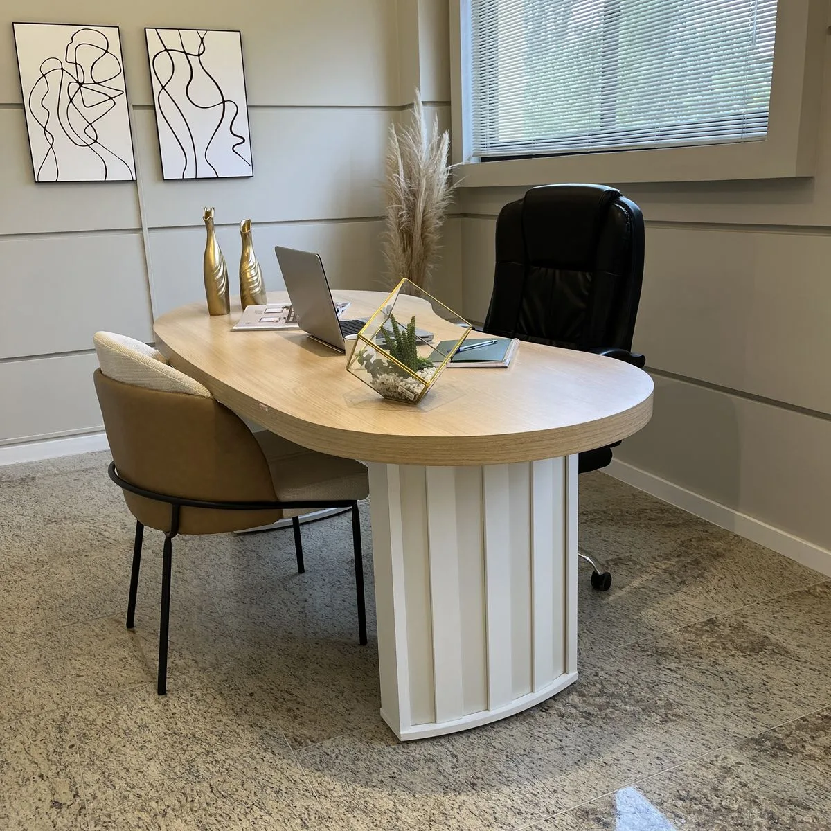 Mesa Tamburaro Organic - Carvalho/Branco