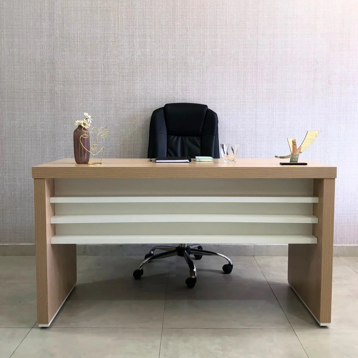 Mesa Tamburato 1400 - Carvalho/Branco