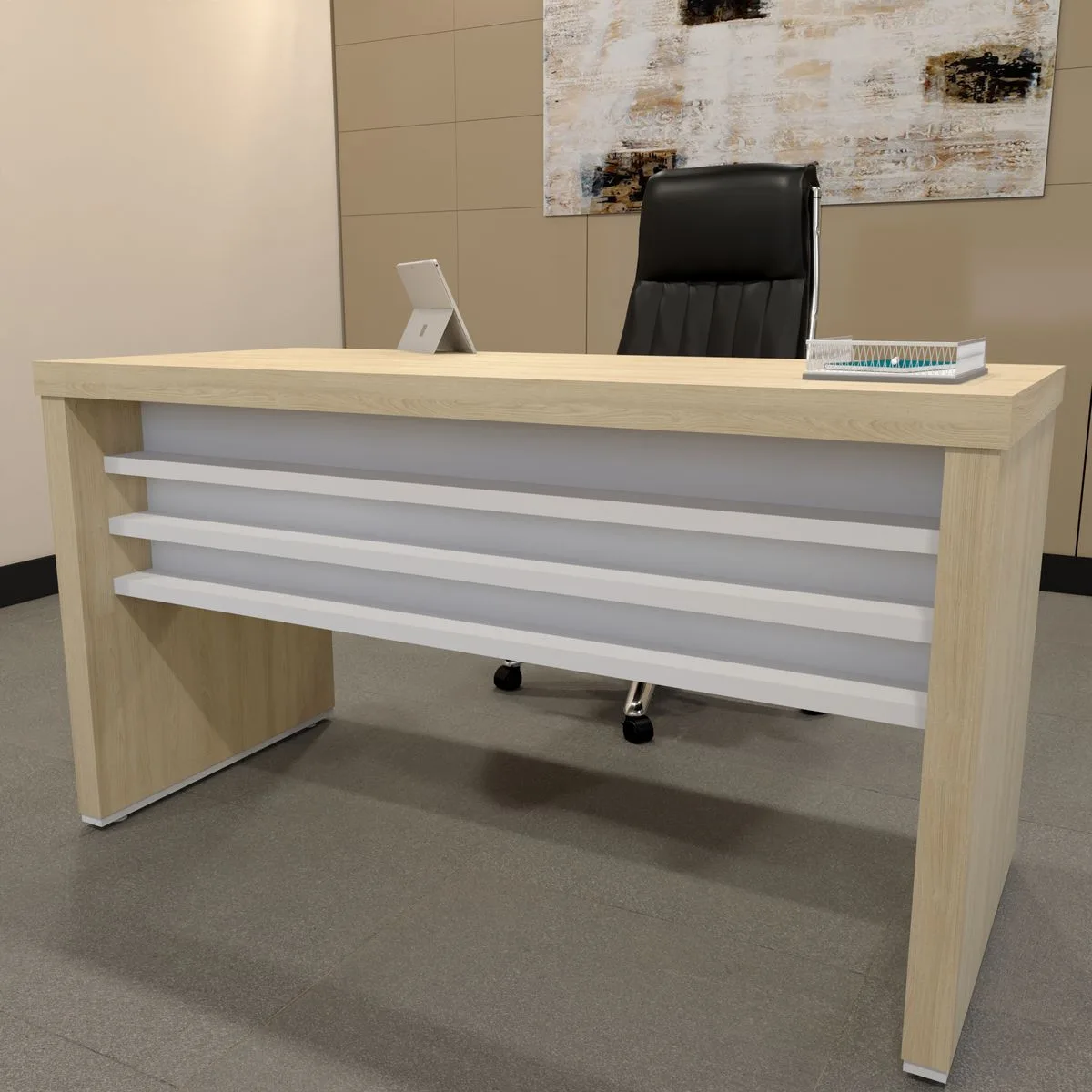 Mesa Tamburato 1400 - Carvalho/Branco