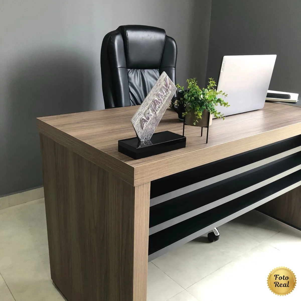 Mesa Tamburato 1400 - Nogal/Preto