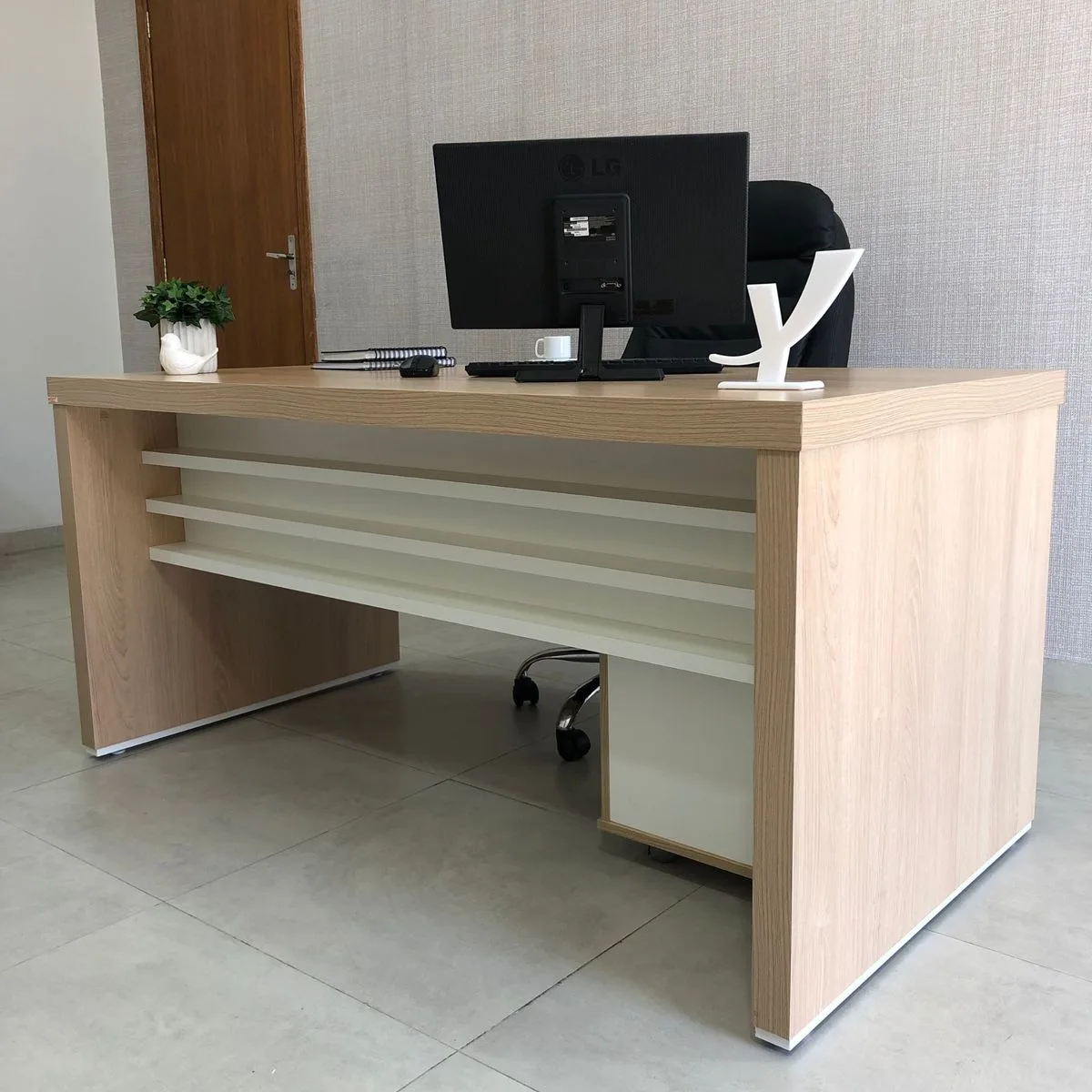 Mesa Tamburato 1600 - Carvalho/Branco