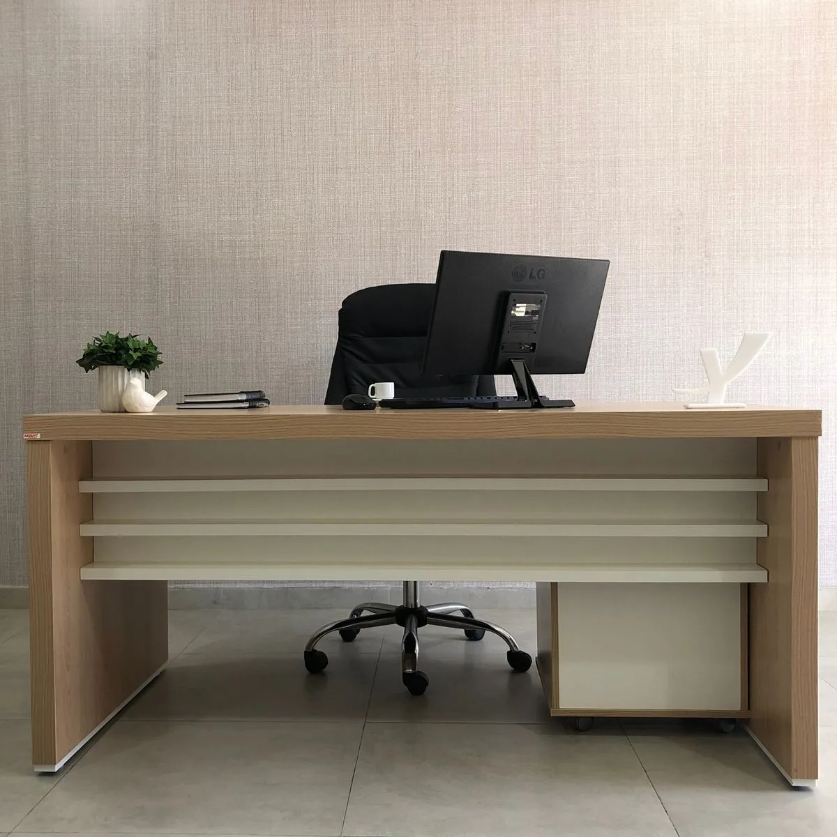 Mesa Tamburato 1600 - Carvalho/Branco