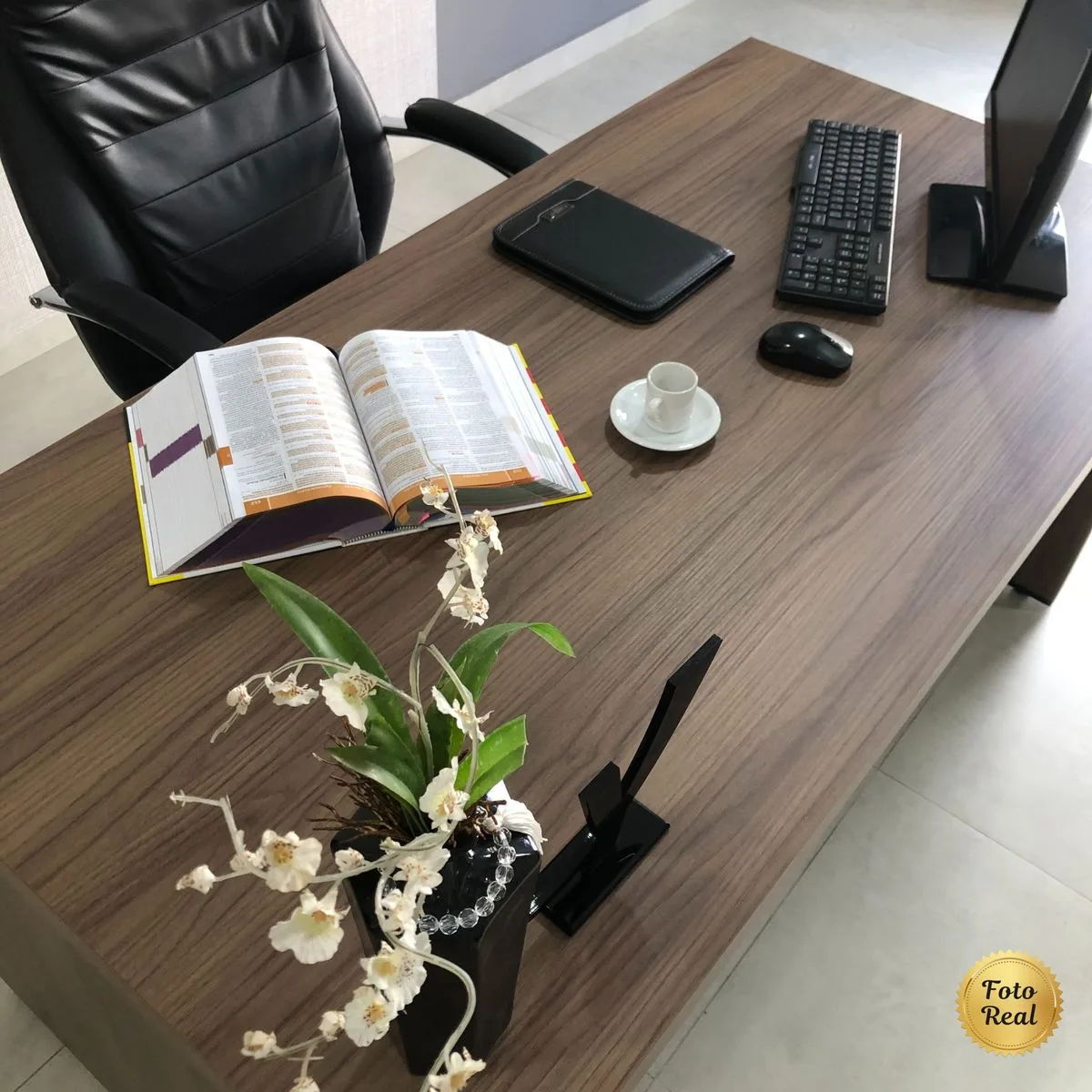 Mesa Tamburato 1600 - Nogal/Preto