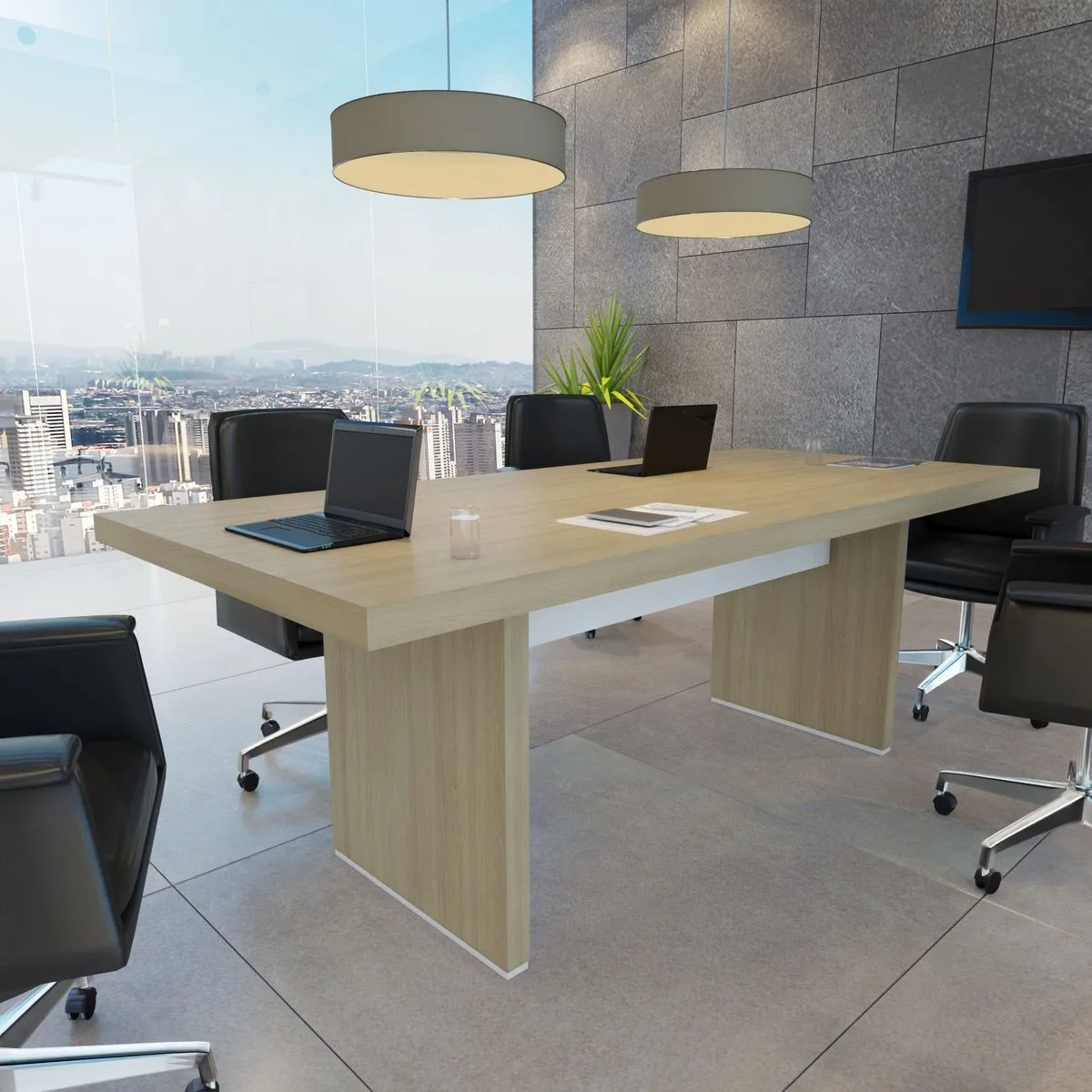 Mesa Tamburato 2000 - Carvalho/Branco