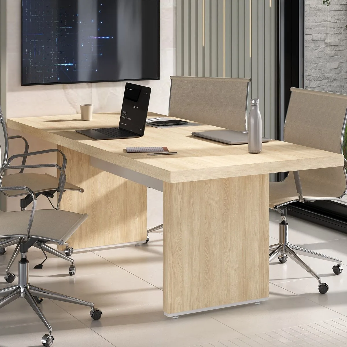 Mesa Tamburato 2000 - Carvalho/Branco