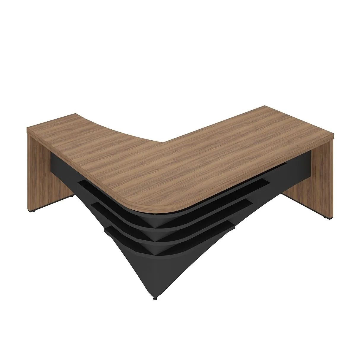 Mesa Tamburato Diretor Ld - Nogal/Preto