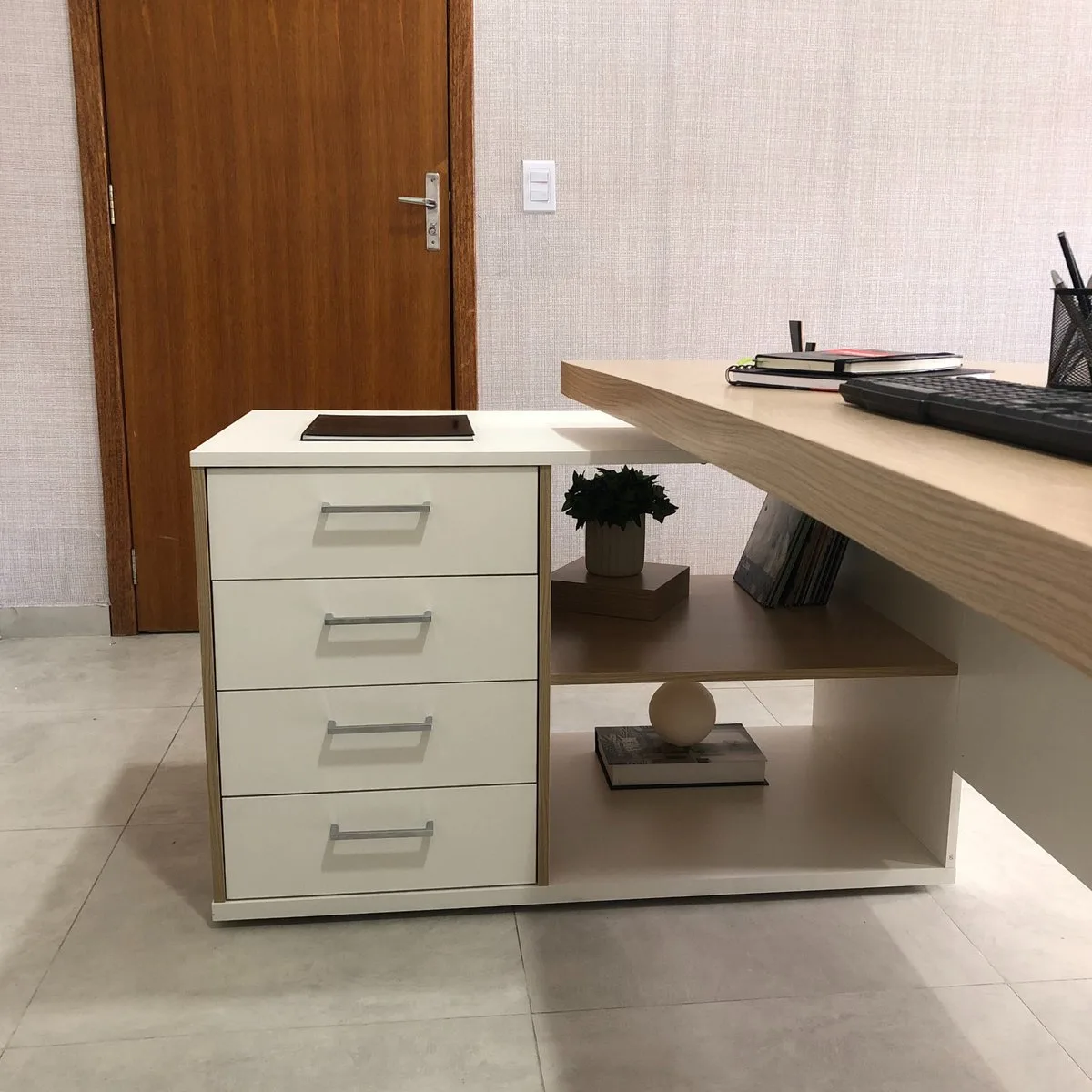 Mesa Tamburato Presidente - Carvalho/Branco - 10