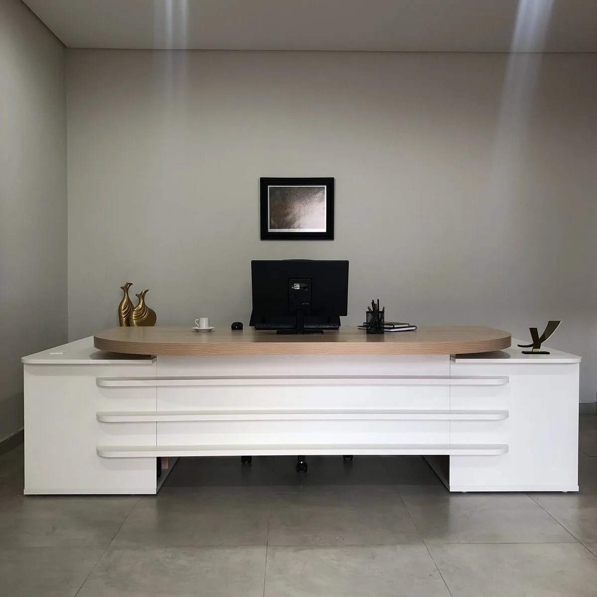 Mesa Tamburato Presidente - Carvalho/Branco - 4