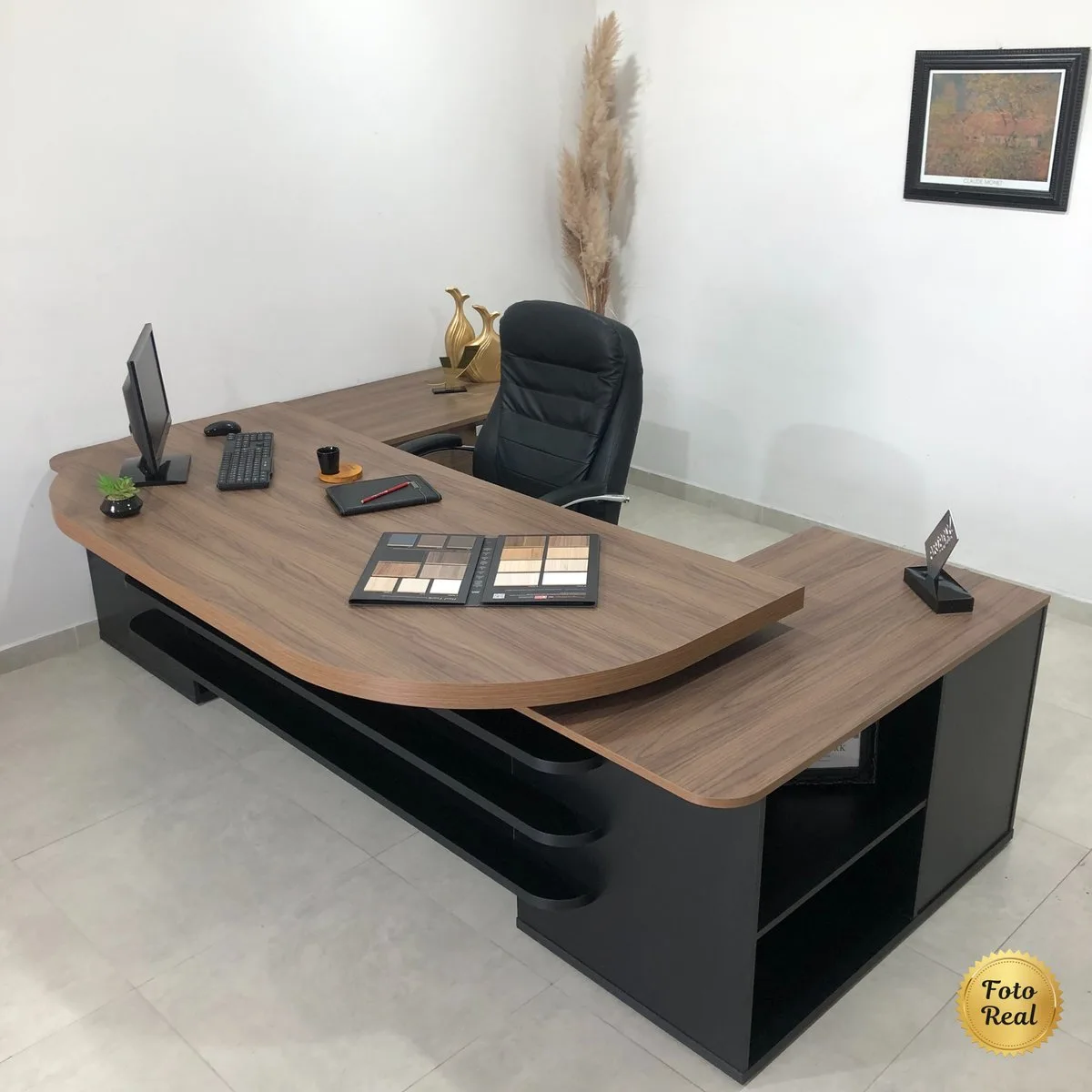 Mesa Tamburato Presidente - Nogal/Preto - 12