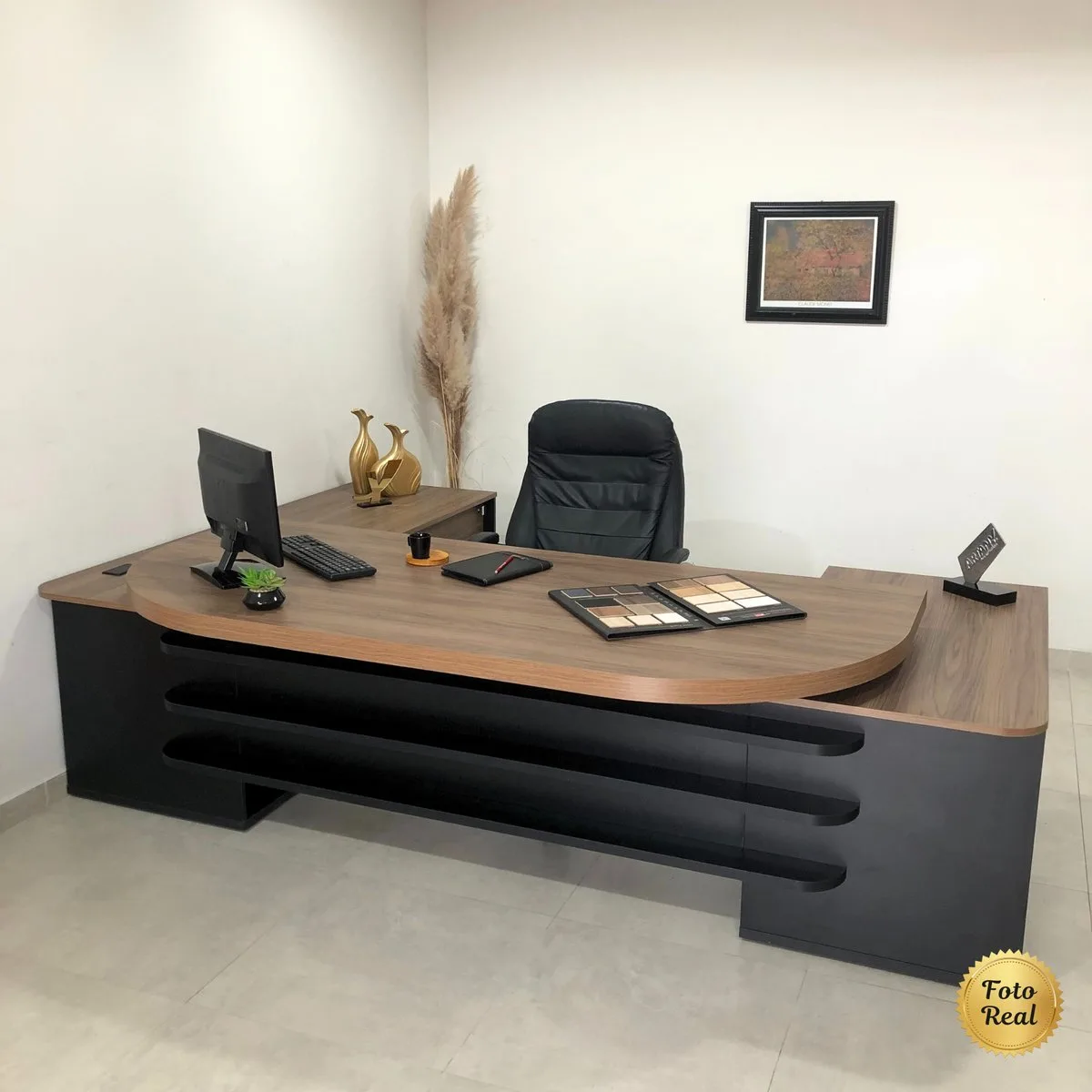 Mesa Tamburato Presidente - Nogal/Preto - 2