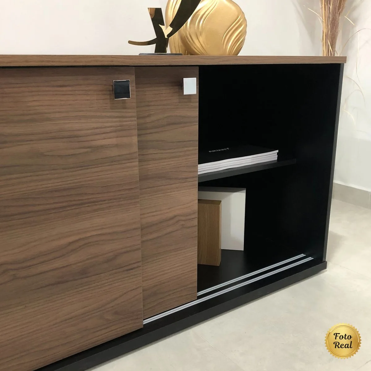 Mesa Tamburato Presidente - Nogal/Preto - 7