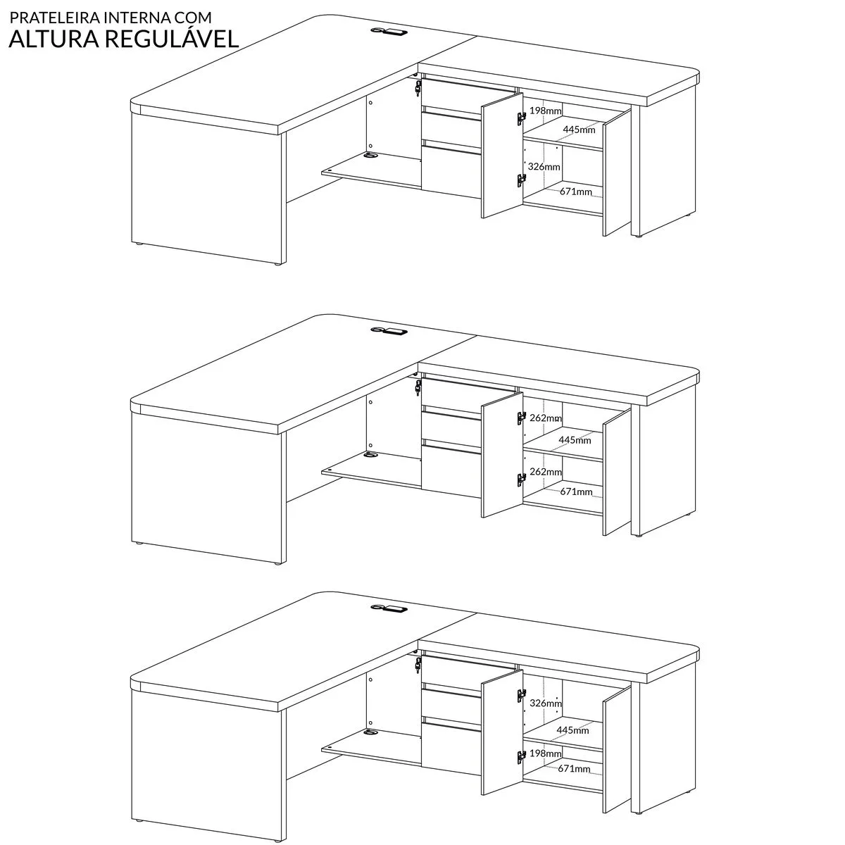 Mesa Tamburato Supreme Ld - Carvalho/Branco