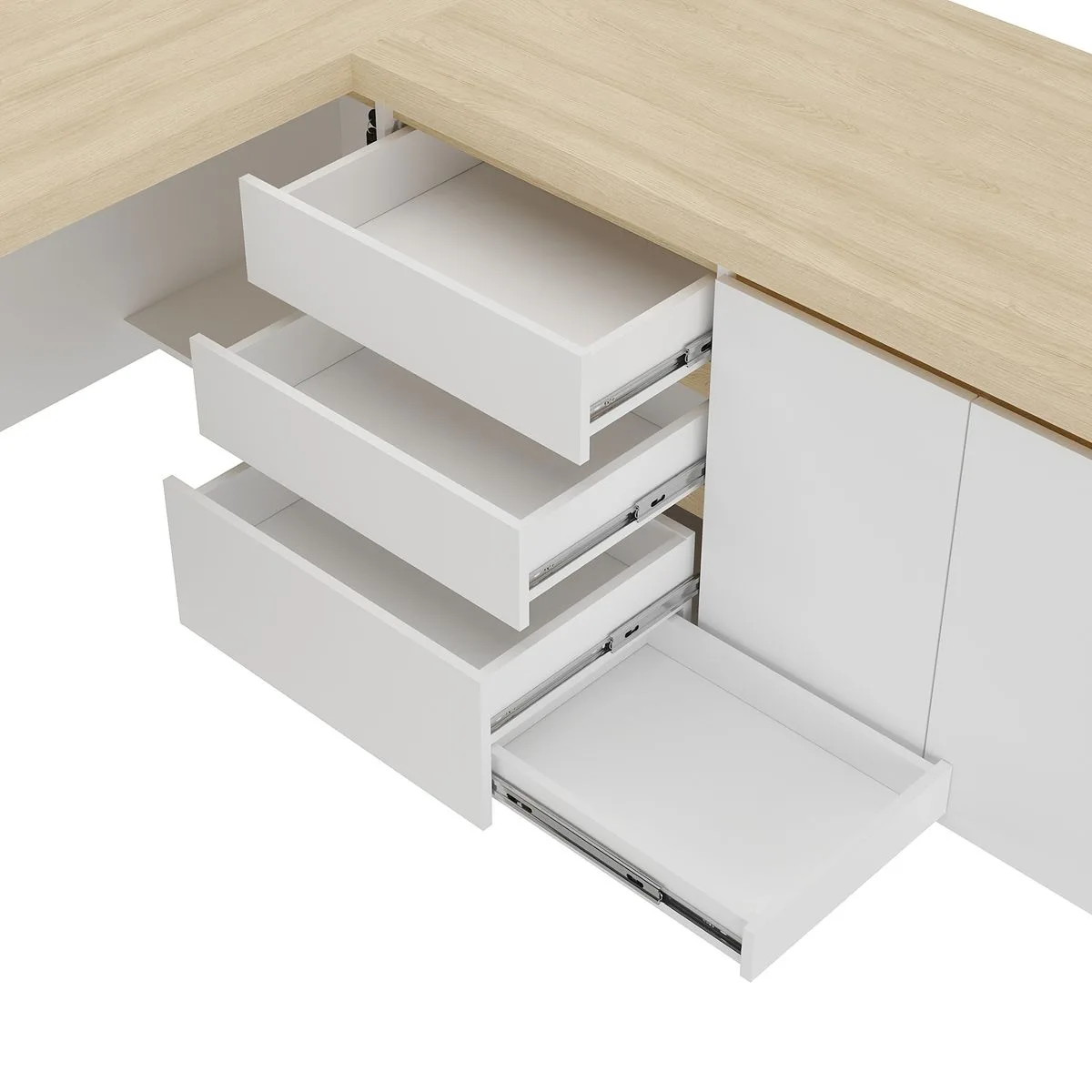 Mesa Tamburato Supreme Ld - Carvalho/Branco - 15 - Móveis Curitiba | Moveirama