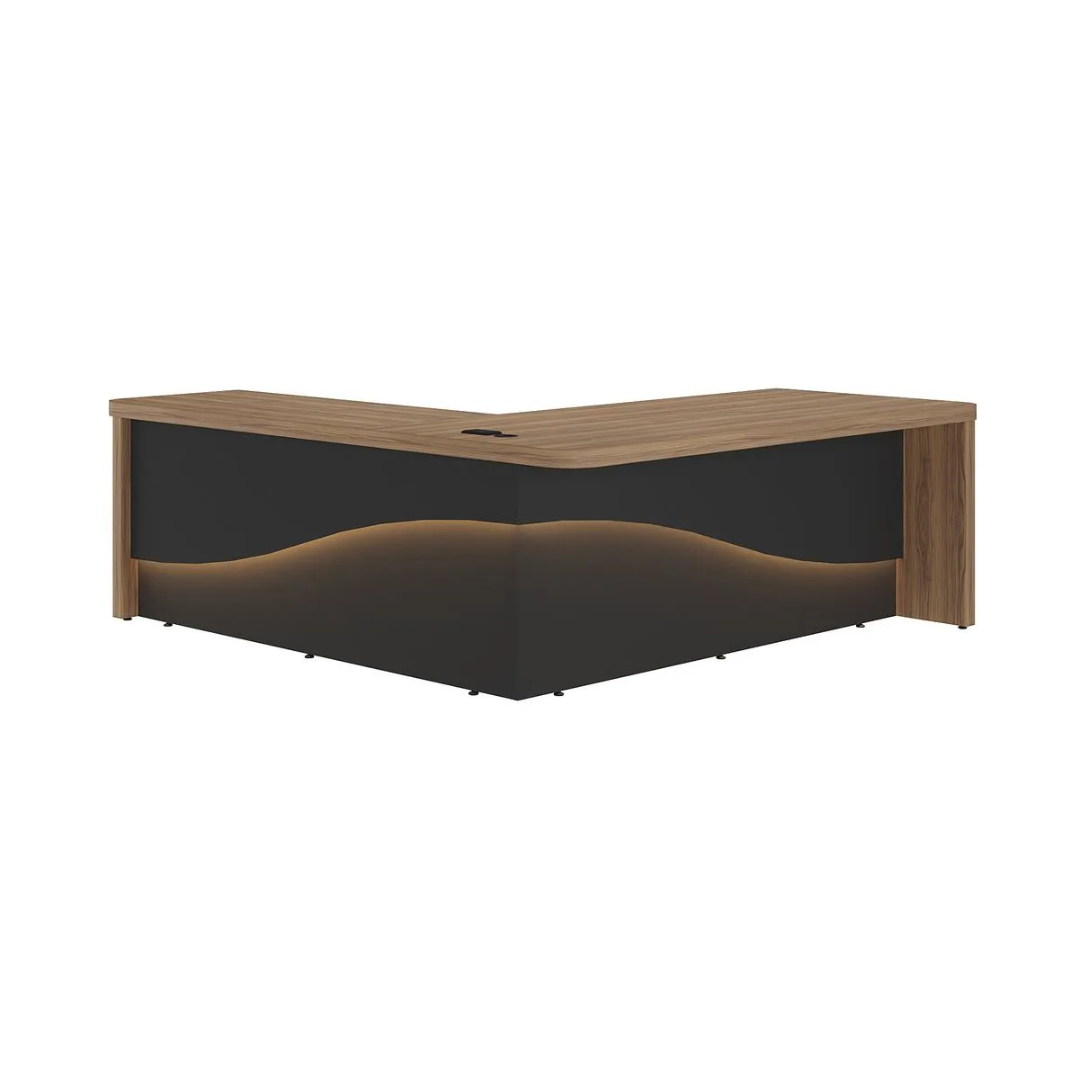 Mesa Tamburato Supreme Ld - Nogal/Preto - 16 - Móveis Curitiba | Moveirama