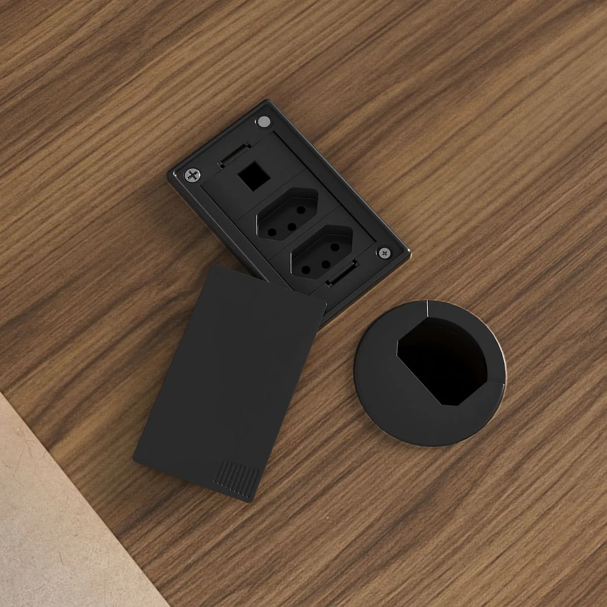 Mesa Tamburato Supreme Le - Nogal/Preto