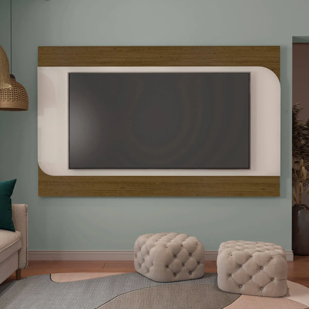 Painel Elegance na cor Pinho C / Off White