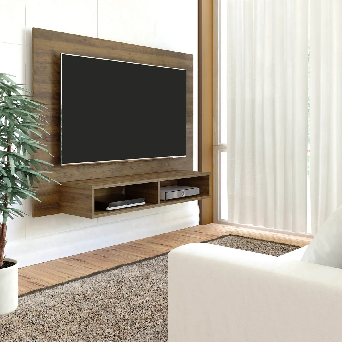 Painel Flash - Pinho para TV até 50 polegadas - 2 - Móveis Curitiba | Moveirama