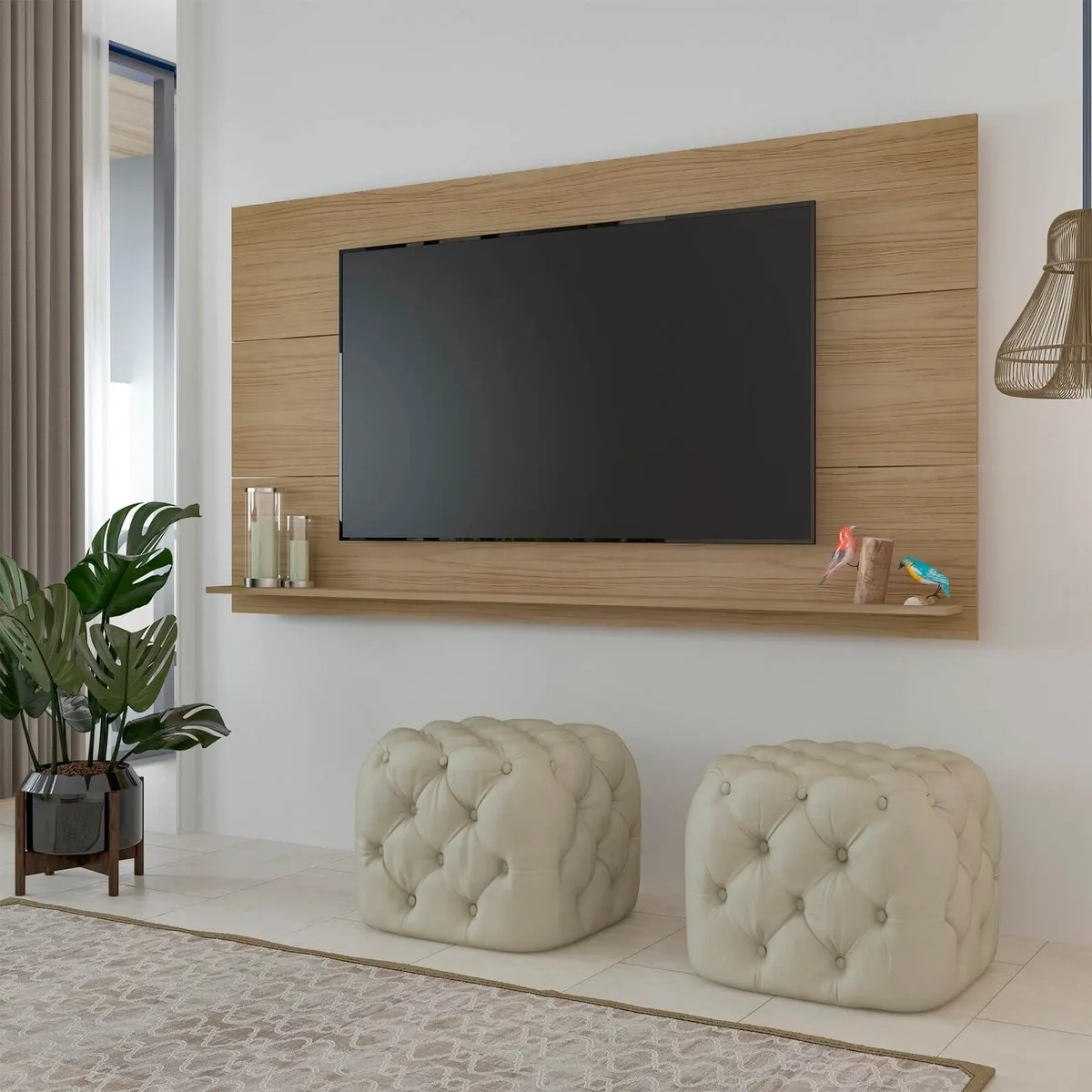 Painel Slim na cor Carvalho