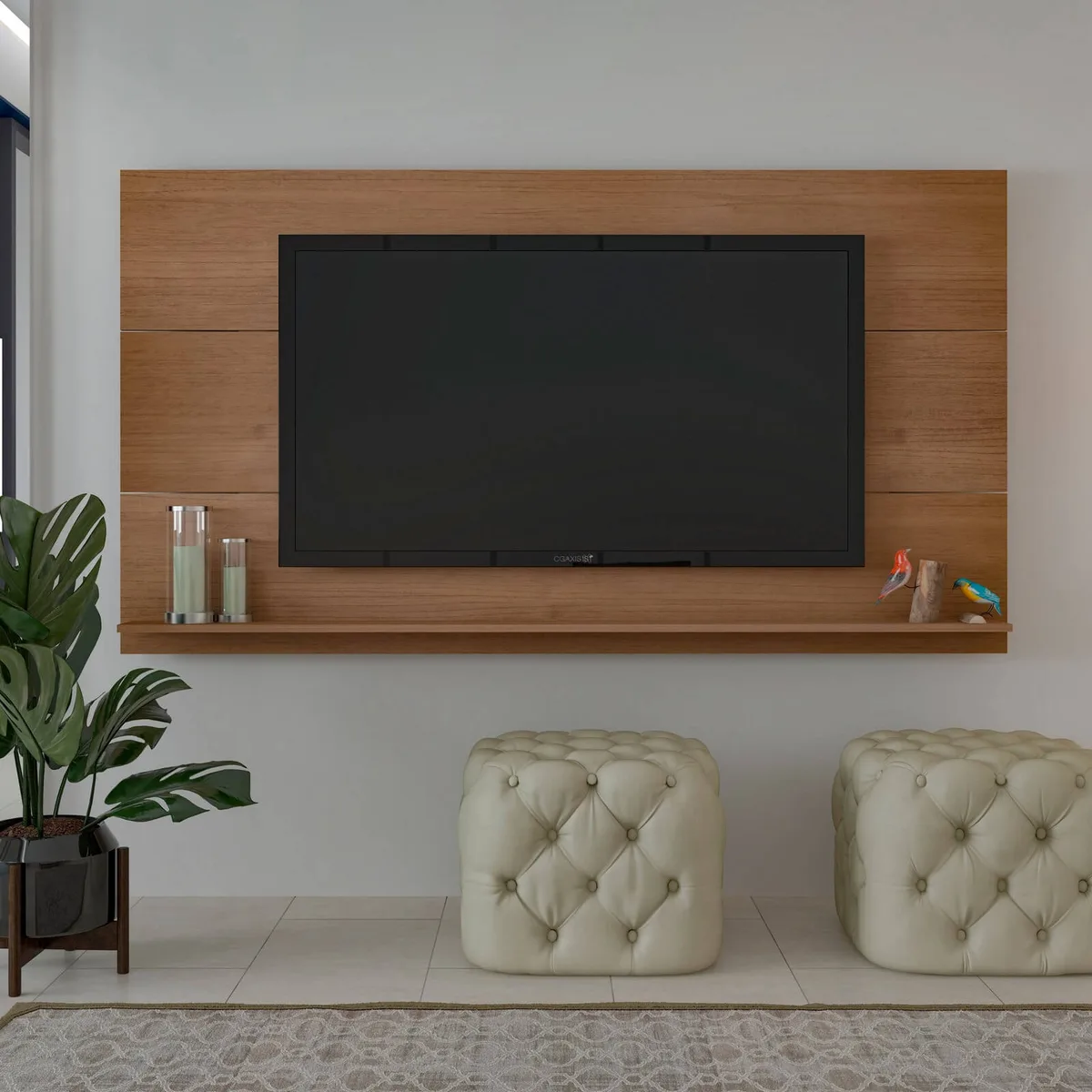 Painel Slim - Cinamomo para TV até 60 polegadas - 2 - Móveis Curitiba | Moveirama