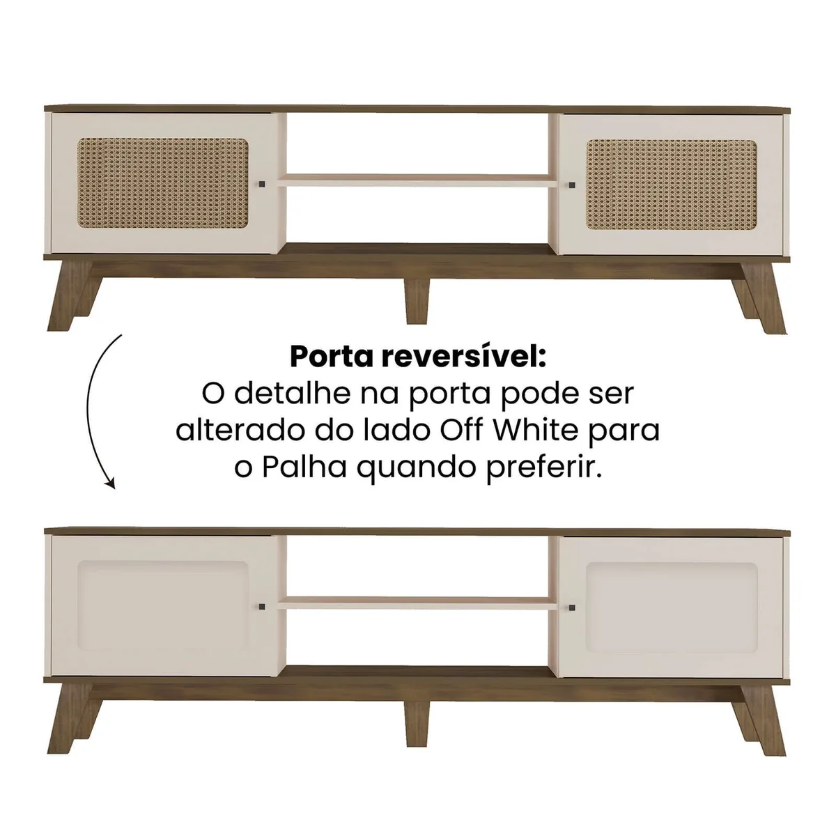 Rack Charlotte - Pinho C / Off White - 8 - Móveis Curitiba | Moveirama
