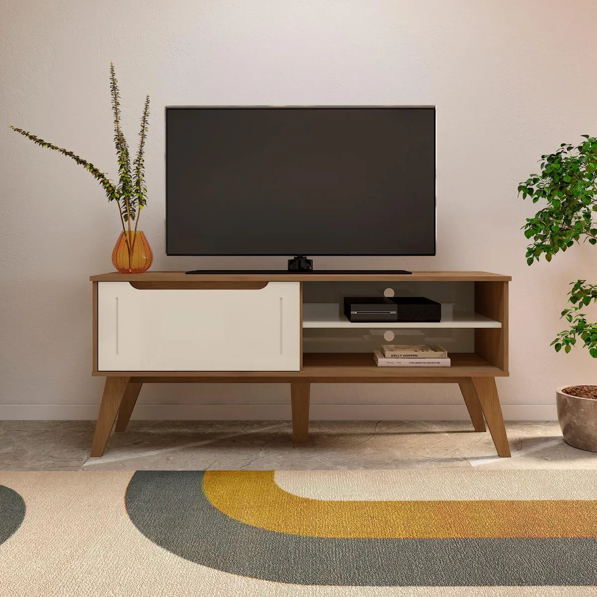 Rack Lotus para TV até 60 polegadas - Cinamomo C / Off White