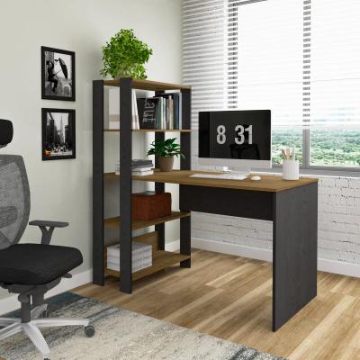 Escrivaninha home office pinho e preto com pronta entrega em Curitiba | Moveirama